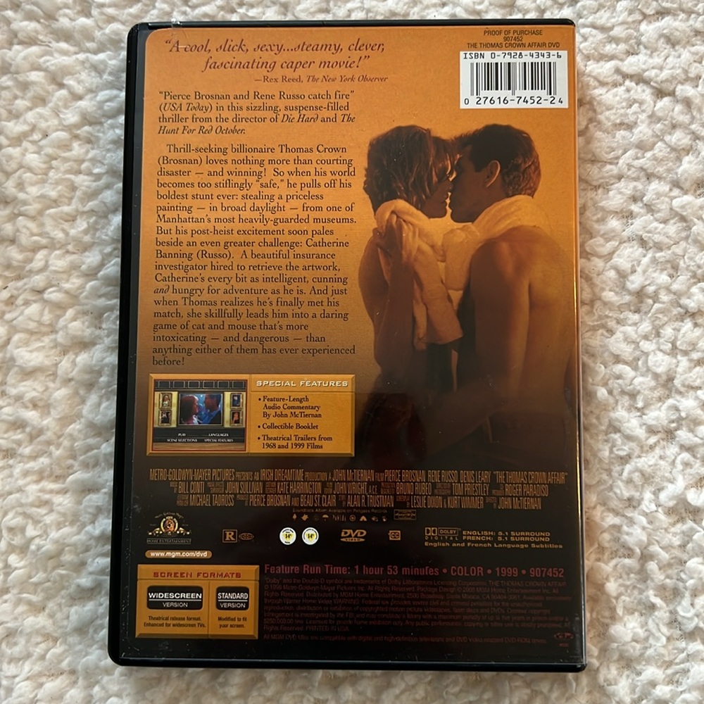 The Thomas Crown Affair DVD - Picture 2 of 2